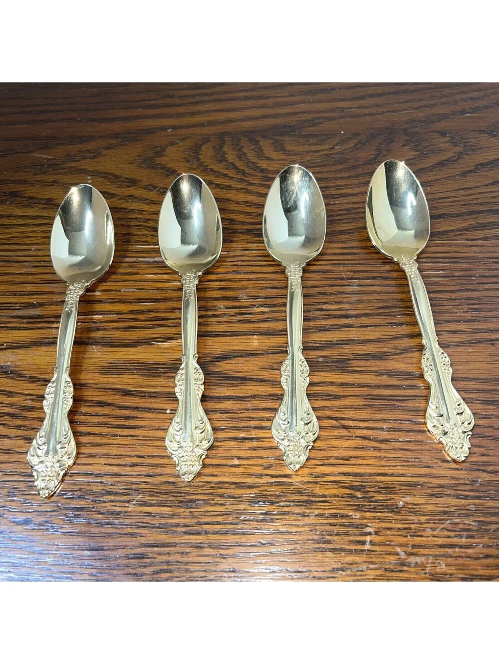 4 Teaspoons Stanley Roberts Stainless Gold Plated